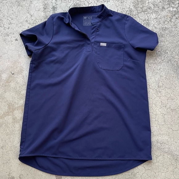 FIGS Kitale Women's W21SW1012 Navy Blue Maternity Scrub Top Size Small - Picture 2 of 10